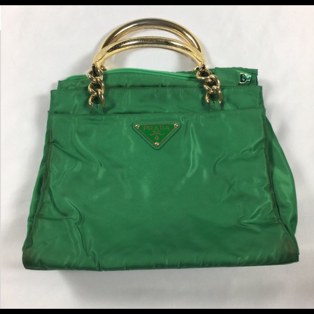 vintage Prada green handbag/hobo mini